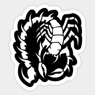 cool white scorpion Sticker